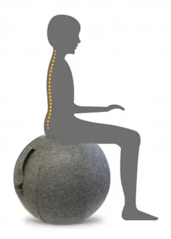 UNILUX - Ergonomisk Siddebold - ERGO SPHERE Balancebold - Grå