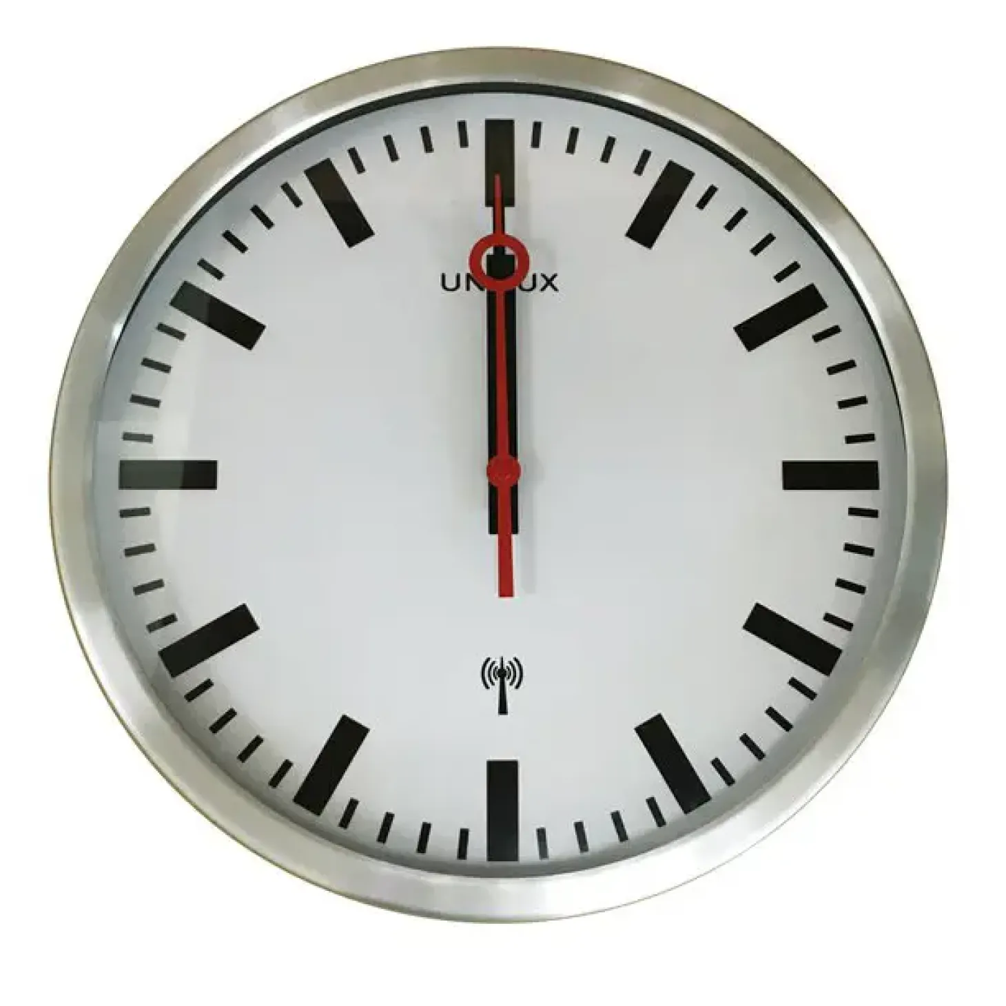 UNILUX - Væg Ur - Stationsur - Metal grå - ø35 cm