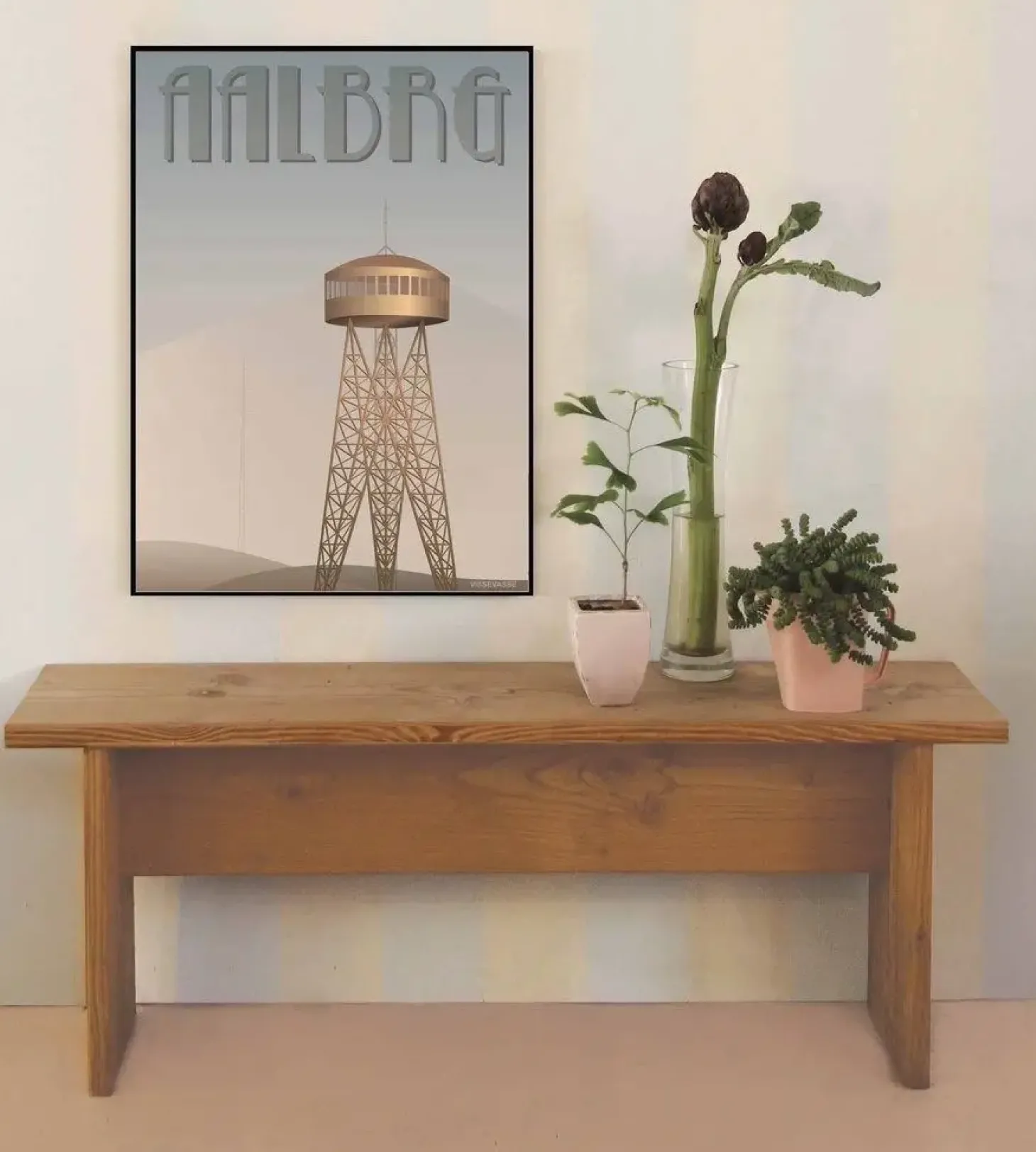 VISSEVASSE plakat - Aalborg Tårnet - 30x40 cm