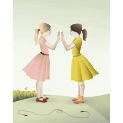 VISSEVASSE - Plakat - Hand-Clapping Girls - 50x70 cm