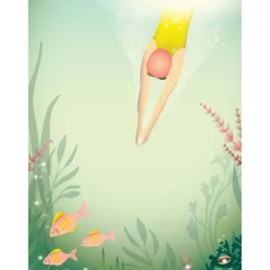 VISSEVASSE - Plakat - Swim Like A Fish - 30x40 cm