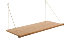 We Do Wood - Hylde - Loop Shelf - eg og messing