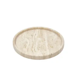 WELLmark - Rund Travertine bakke - Beige - Ø27 cm